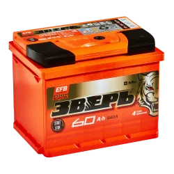 Зверь 6СТ-60EFB ZVEFB 60-3-R